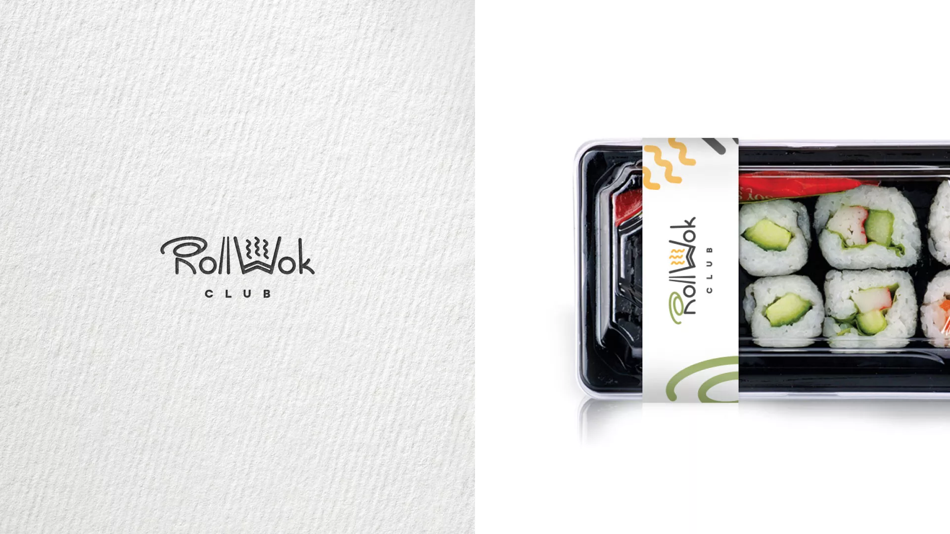 Разработка наклеек для суши-бара «Roll Wok Club» в Йошкар-Оле